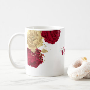 Eleganter Bordeaux Kaffeetasse