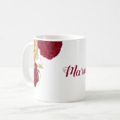Eleganter Bordeaux Kaffeetasse (Vorderseite Links)