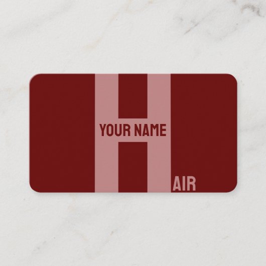 Eleganter Bordeaux minimaler majestätischer Friseu Visitenkarte (Vorderseite)