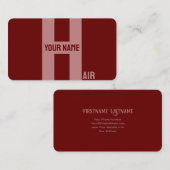 Eleganter Bordeaux minimaler majestätischer Friseu Visitenkarte (Vorne/Hinten)