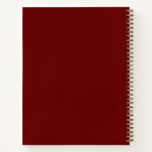 Eleganter Bordeaux Notizblock (Rückseite)