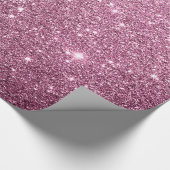 Eleganter bordeauxrosa abstrakter Girl-Glitzer Geschenkpapier (Ecke)