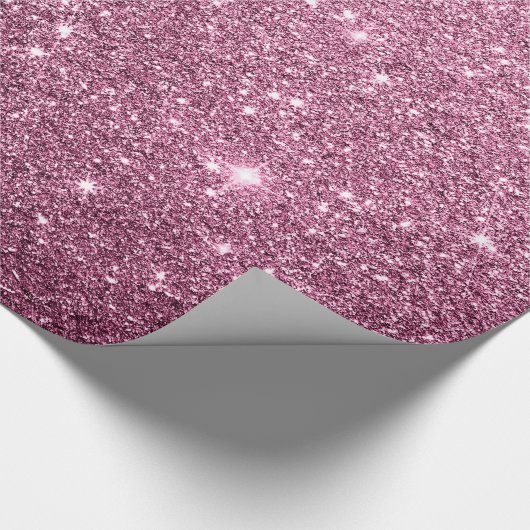 Eleganter bordeauxrosa abstrakter Girl-Glitzer Geschenkpapier (Ecke)