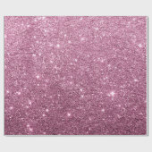 Eleganter bordeauxrosa abstrakter Girl-Glitzer Geschenkpapier (Flach)