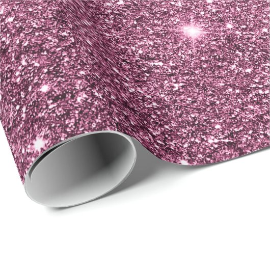 Eleganter bordeauxrosa abstrakter Girl-Glitzer Geschenkpapier (Rolleneckpunkt)