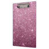 Eleganter bordeauxrosa abstrakter Girl-Glitzer Klemmbrett (Links)