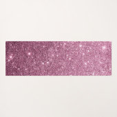 Eleganter bordeauxrosa abstrakter Girl-Glitzer Yogamatte (Rückseite (Horizontal))