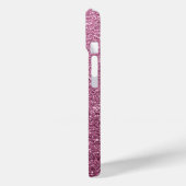 Eleganter bordeauxrosa abstrakter Glitzer Case-Mate iPhone Hülle (Rückseite / Links)