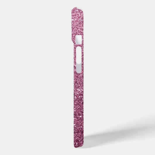 Eleganter bordeauxrosa abstrakter Glitzer Case-Mate iPhone Hülle (Rückseite / Links)