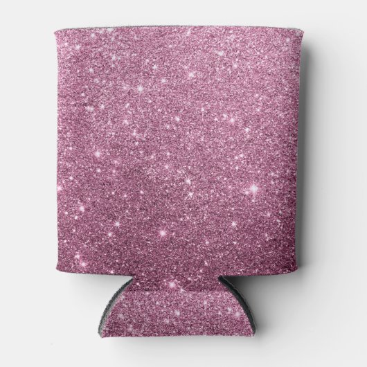 Eleganter bordeauxrosa abstrakter Glitzer Dosenkühler (Vorderseite)