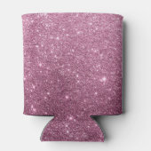 Eleganter bordeauxrosa abstrakter Glitzer Dosenkühler (Rückseite)