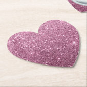 Eleganter bordeauxrosa abstrakter Glitzer Untersetzer (angewinkelt)