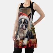 Eleganter Boston-Terrier-Hund Weihnachtsgeschenk Schürze (InSitu)