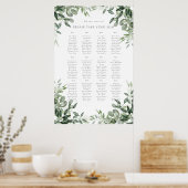 Eleganter Botanicals-Jäger mit Aquarellblättern gr Poster (Küche)