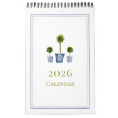 Eleganter Botanischer Aquarellkalender 2026 Kalender (Titelbild)
