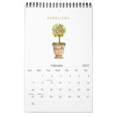 Eleganter Botanischer Aquarellkalender 2026 Kalender (Feb 2027)