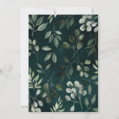 Eleganter Botanischer Blattjäger mit Wasserfarbe g Einladung (Rückseite)