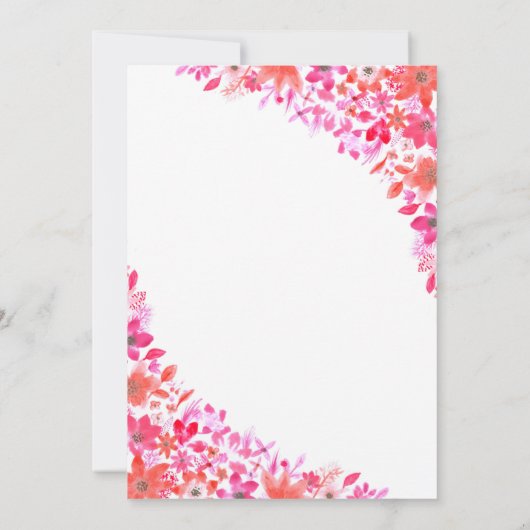 Eleganter Botanischer Blumenstrauß 1. Geburtstag Einladung (Rückseite)