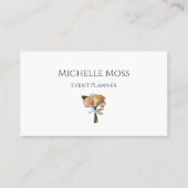 Eleganter Botanischer Blush-Rose Veranstaltungspla Visitenkarte (Vorderseite)