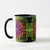 Eleganter botanischer Boho farbenfroher Mandala Tasse (Links)