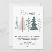 Eleganter Botanischer Boho-Freuden-Weihnachtsbaum Feiertagskarte (Vorderseite)
