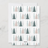 Eleganter Botanischer Boho-Freuden-Weihnachtsbaum Feiertagskarte (Rückseite)