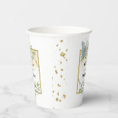 Eleganter Botanischer Butterfly Wedding Paper Cup Pappbecher (Rechts)