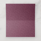 Eleganter botanischer Cranberry Plum Weihnachten Platzkarte (Innenseite Aufgefaltet)