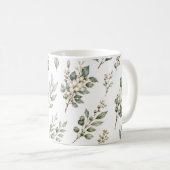 Eleganter Botanischer Eukalyptus-Becher Kaffeetasse (VorderseiteRechts)