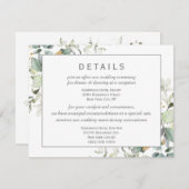 Eleganter botanischer Eukalyptus Grüne Details Begleitkarte (Vorne/Hinten)