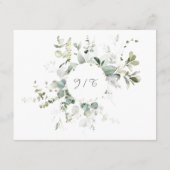 Eleganter botanischer Eukalyptus Grüne Details Begleitkarte (Rückseite)