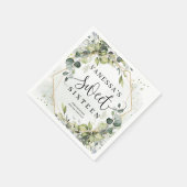 Eleganter botanischer Eukalyptusgold Süß 16 Serviette (Ecke)
