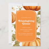 eleganter botanischer Fall Friendsgiving Einladung (Vorderseite)