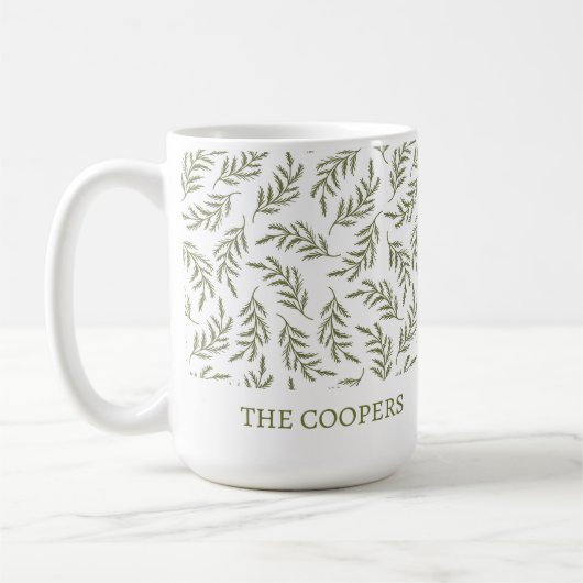 Eleganter botanischer Feiertag Kaffeetasse (Links)