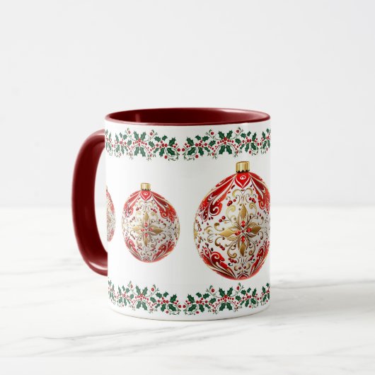 Eleganter botanischer Feiertag Tasse (Vorderseite Links)