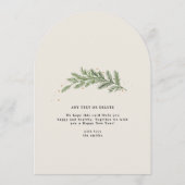 Eleganter Botanischer Feiertag Weihnachtsfeier Einladung (Rückseite)