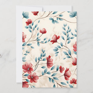 Eleganter botanischer floraler Zweig Feiertagskarte