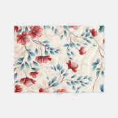 Eleganter botanischer floraler Zweig Fleecedecke (Vorderseite (Horizontal))