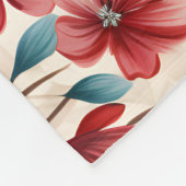 Eleganter botanischer floraler Zweig Fleecedecke (Ecke)
