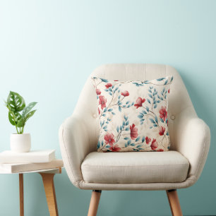 Eleganter botanischer floraler Zweig Kissen