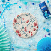 Eleganter botanischer floraler Zweig Pappteller (Party)
