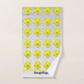 Eleganter botanischer Frühling Personalisiert Badhandtuch Set (Handtuch)
