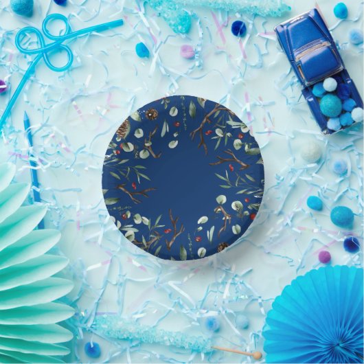 Eleganter botanischer Garten 2025 Neues Jahr Pappteller (Party)