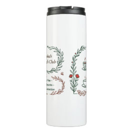 Eleganter botanischer Garten-Brunch-Club-Kranz-Art Thermosbecher