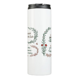 Eleganter botanischer Garten-Brunch-Club-Kranz-Art Thermosbecher