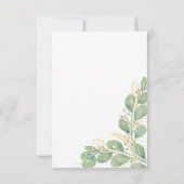 Eleganter botanischer Garten Eukalyptus Wedding RSVP Karte (Rückseite)