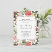 Eleganter botanischer Garten Gala Abendessen Einladung (Stehend Vorderseite)