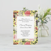 Eleganter botanischer Garten Gala Abendessen Frühl Einladung (Stehend Vorderseite)