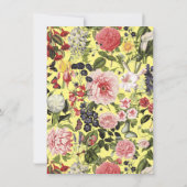 Eleganter botanischer Garten Gala Abendessen Frühl Einladung (Rückseite)