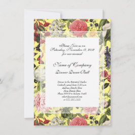 Eleganter botanischer Garten Gala Abendessen Frühl Einladung